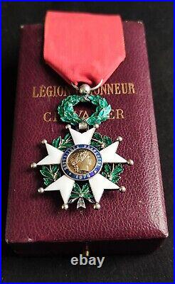 BELLE LÉGION D'HONNEUR CHEVALIER ORDONNANCE 1870, 3e RÉPUBLIQUE OR, ARGENT