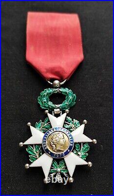 BELLE LÉGION D'HONNEUR CHEVALIER ORDONNANCE 1870, 3e RÉPUBLIQUE OR, ARGENT