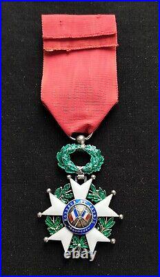 BELLE LÉGION D'HONNEUR CHEVALIER ORDONNANCE 1870, 3e RÉPUBLIQUE OR, ARGENT