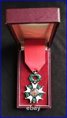 BELLE LÉGION D'HONNEUR CHEVALIER ORDONNANCE 1870, 3e RÉPUBLIQUE OR, ARGENT