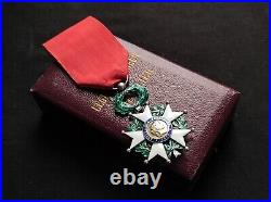 BELLE LÉGION D'HONNEUR CHEVALIER ORDONNANCE 1870, 3e RÉPUBLIQUE OR, ARGENT