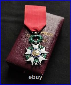 BELLE LÉGION D'HONNEUR CHEVALIER ORDONNANCE 1870, 3e RÉPUBLIQUE OR, ARGENT