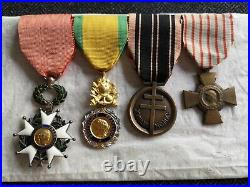 Barrette 4 Décorations Ww2 Legion D'honneur Médaille Resistance Militaire