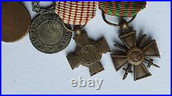 Barrette Reductions 9 Medailles Militaire 1914/1918 Croix Du Combattant Ww1