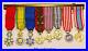 Barrette-avec-2-Ordres-6-Medailles-miniatures-France-2-GM-WW-2-01-bep