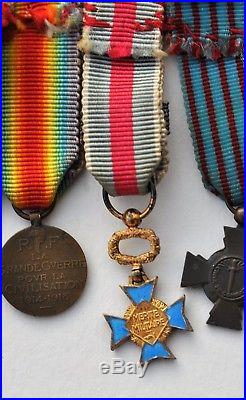 Barrette de 10 réductions 1914-1918 commandeur Mérite Militaire