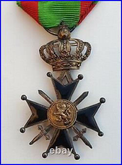 Belgique Croix Militaire de 2° classe, Roi Albert, dans son écrin d'origine