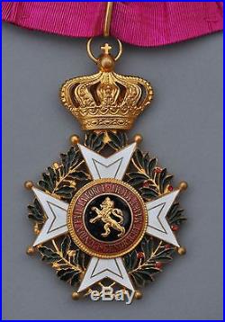 Belgique Croix de commandeur de l'ordre de Léopold, légende bilingue