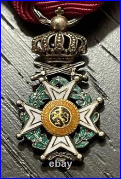 Belgique Miniature Ordre de Léopold à titre militaire