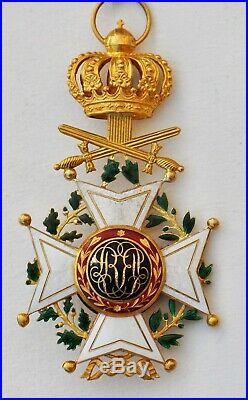 Belgique Ordre de Léopold, commandeur en or, militaire, époque 1850-1860