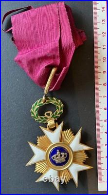 Belgique Superbe Médaille de Commandeur de l'Ordre de la Couronne