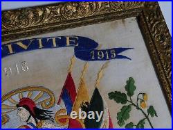 Belle Broderie Encadree / Souvenir Captivite 1914/16 5° Regt Intanterie Colo