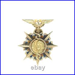 Belle médaille miniature en or de l'ordre du mérite commercial et industriel