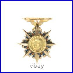 Belle médaille miniature en or de l'ordre du mérite commercial et industriel