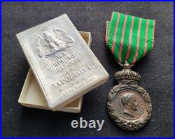 Boîte D'origine Médaille De Sainte-hélène 1857 Rare Relique Empire Napoléon