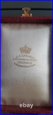 Boite Écrin Ordre Suède Commandeur Etoile Polaire Carlman North Star Sweden CASE