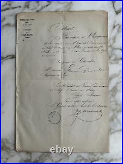 Brevet & Lettre De Nomination Chevalier Légion D'honneur 1871 Libermann Bazaine