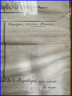 Brevet Militaire Officier Consulat 1803 Chef De Bataillon Signé Bonaparte Velin