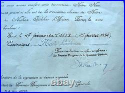 Brevet d'officier de l'ordre du Nichan Iftikhar