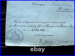 Brevet d'officier de l'ordre du Nichan Iftikhar