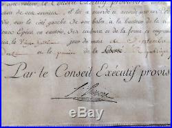 Brevet de Vétérance Cie CENT SUISSES Garde Royale Louis XVI 1792
