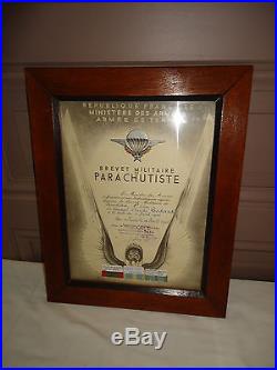 Brevet militaire de parachutiste N° 12 631 guerre d'Indochine authentique 1946