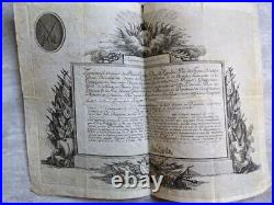 Brevet sur Vélin du Médaillon ou Ordre des Deux Épées, Époque Louis XV Brevet sur Vélin du Médaillon ou Ordre des Deux Épées, Époque Louis XV