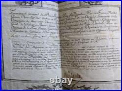 Brevet sur Vélin du Médaillon ou Ordre des Deux Épées, Époque Louis XV