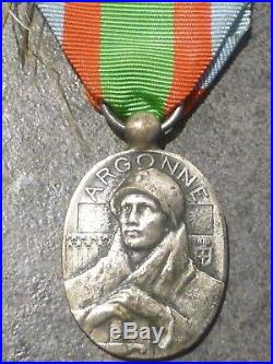 CC Belle médaille Argonne Vauquois de la guerre 14 18 french medal FRANCE