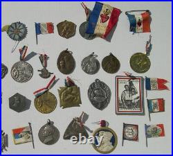 COLLECTION INSIGNES DE JOURNEES 1914-1918 et MEDAILLETTES PATRIOTIQUES WW1