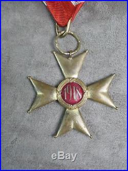 CROIX DE COMMANDEUR 3ème classe de l'ordre de POLONIA RESTITUA. 1918