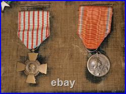 Cadre 7 médailles légion d'honneur méd. Militaire croix de guerre ww1 1914 18