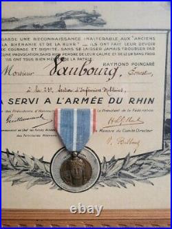 Cadre Medaille Militaire Avec Diplome Rhenanie Et Ruhr Ref Jerem