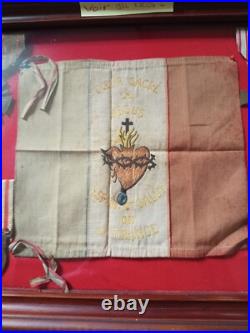 Cadre avec médailles militaires de la guerre 14/18 porte bohneur