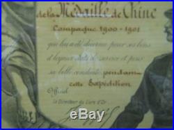 Campagne De Chine 1900 Document Medaille