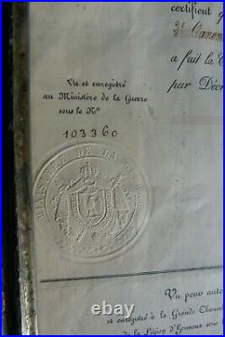 Campagne d'Italie Médaille et Diplôme encadrés Second Empire 1859