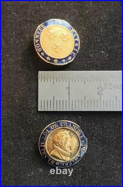 Centres En Or Légion D'honneur Restauration Louis XVIII Henri IV Fleur De Lys