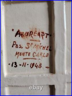 Céramique Racine Azureart Prince Albert Ier De Monaco Centenaire Naissance/1948