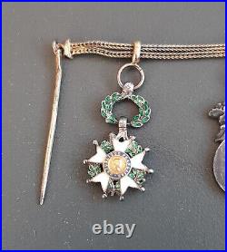 Chainette Luxe 1900 Médailles Miniature Légion d'Honneur Nicham Iftikar Officier