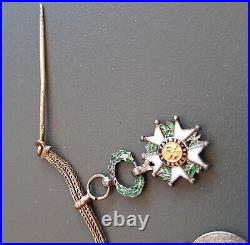 Chainette Luxe 1900 Médailles Miniature Légion d'Honneur Nicham Iftikar Officier