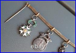 Chainette Luxe 1900 Médailles Miniature Légion d'Honneur Nicham Iftikar Officier