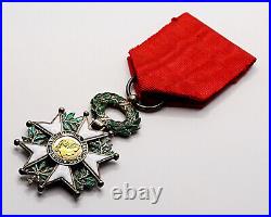 Chevalier Ordre de la Légion d'Honneur. 1/2 Taille. III°République. Émaux, argent