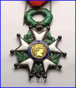 Chevalier Ordre de la Légion d'Honneur. III°République. Émaux. Argent. France