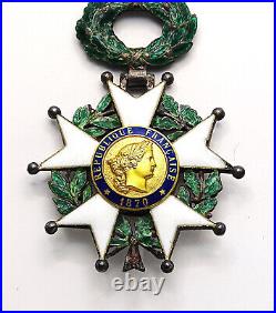 Chevalier Ordre de la Légion d'Honneur. III°République. Émaux, argent. France