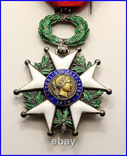 Chevalier Ordre de la Légion d'Honneur. III°République. Émaux, argent. Superbe