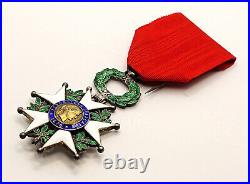 Chevalier Ordre de la Légion d'Honneur. III°République. Émaux, argent. Superbe