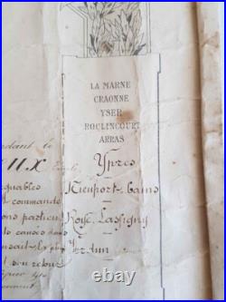 Citation à l'ordre du premier régiment de Zouaves 1915