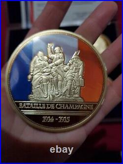 Coffret Médailles Militaire Centenaires 100ans 1ère Guerre Mondiale 1 Comme Neuf