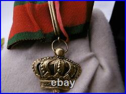 Commandeur Ordre Royal du Cambodge Vermeil Indochine Ruban militaire