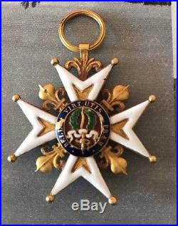 Croix De Chevalier De L'ordre De Saint -Louis En Or Grand Modèle. 1774-1792